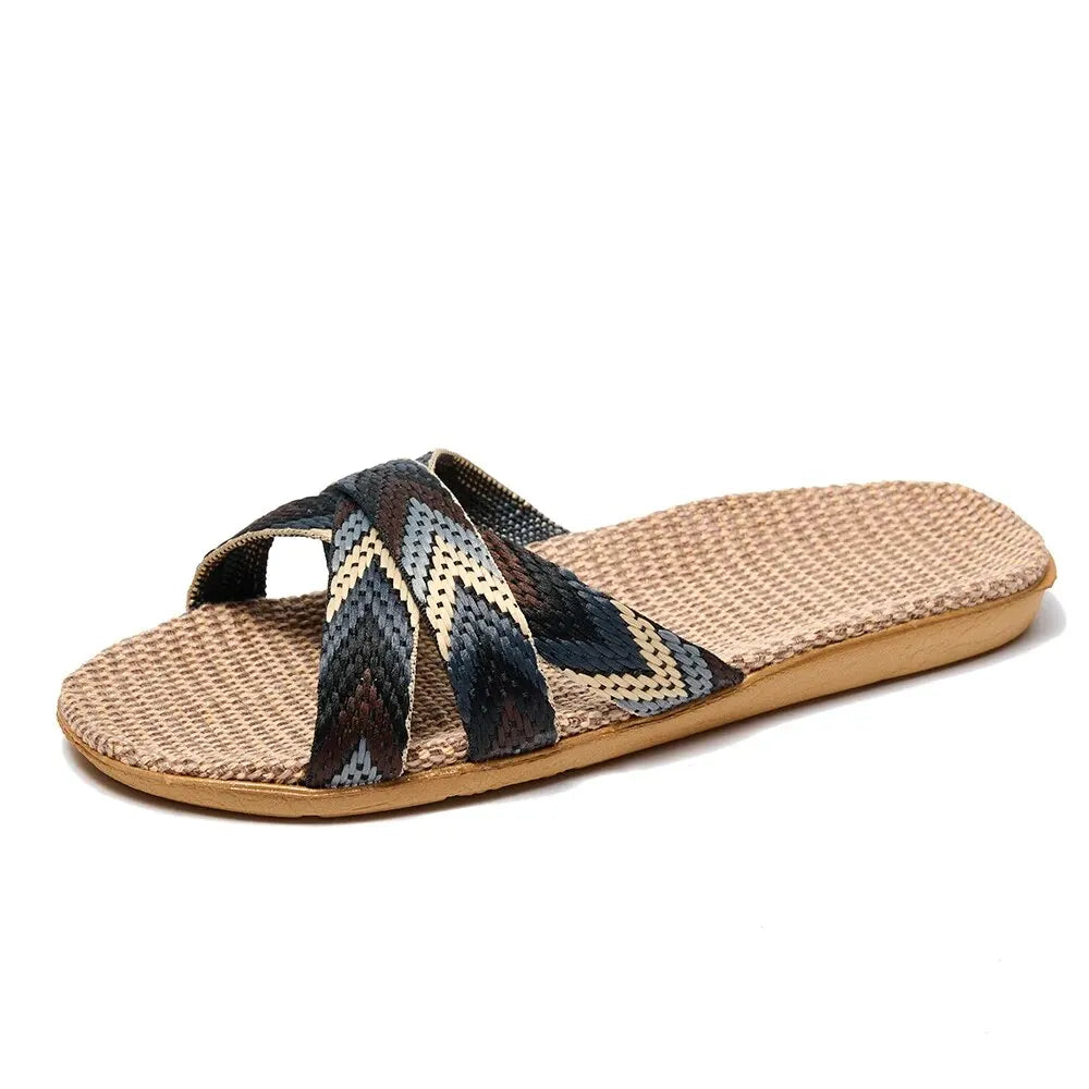 Chaussons Élégance en Lin – Douceur & Confort