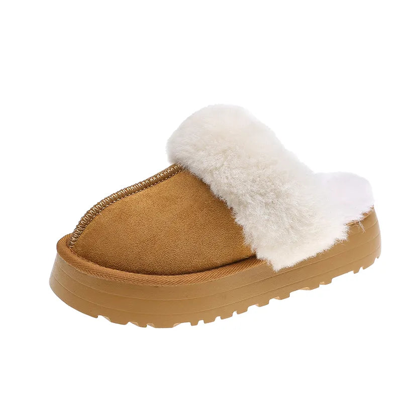 Pantoufles en Fourrure Antiderapantes, Confortable & épaisse pour femmes - Chaussure Ideale