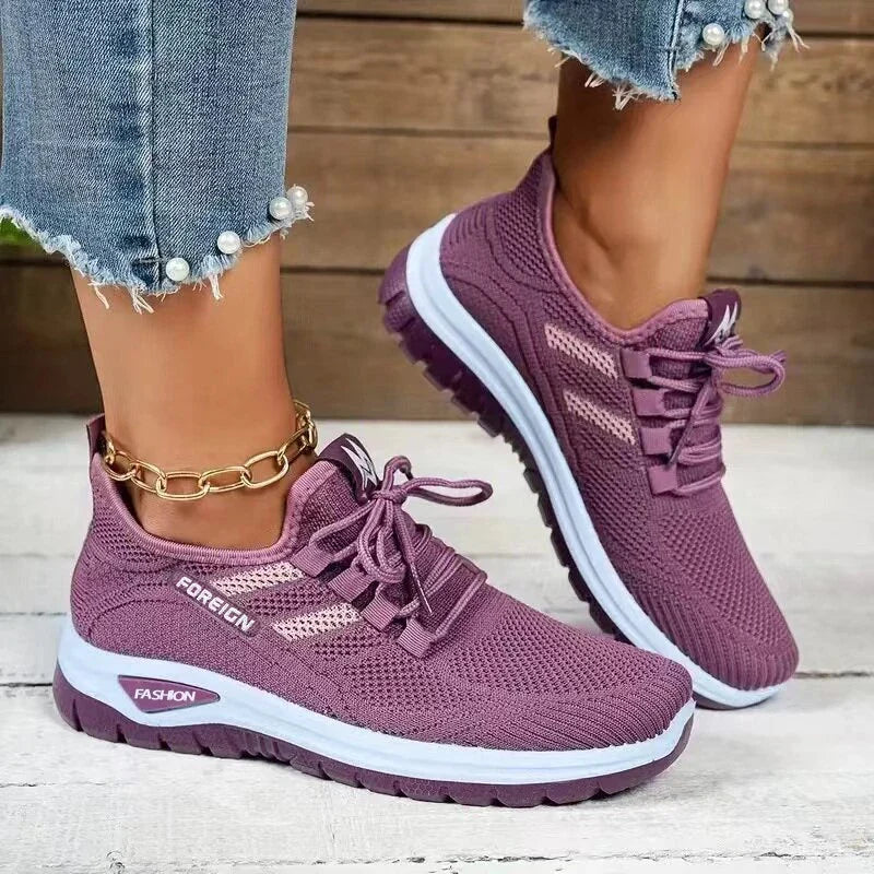 Baskets Femme Respirantes à Plateforme – Confort Léger & Style d’Été